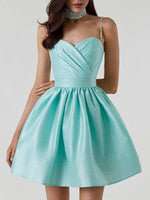 Mini Jurk met V-hals en Swarovski Bandjes - Group1 - Jurkjes.co