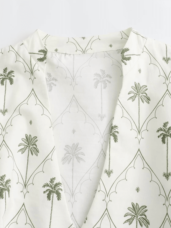 Mini Jurk met V-hals en Tropische Print - Group9 - Jurkjes.co