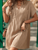 Mini Jurk met V-hals en Voorzakken - Group12 - Jurkjes.co