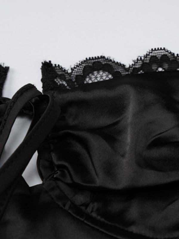 Mini Jurk met V-hals en Zijsplit - Mini Dresses - Jurkjes.co