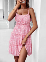 Mini Jurk met Verstelbare Bandjes en Bloemenprint - Mini Dresses - Jurkjes.co