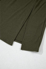 Mini Jurk met Zijsplit en Rimpeling - Mini Dresses - Jurkjes.co