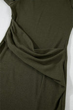 Mini Jurk met Zijsplit en Rimpeling - Mini Dresses - Jurkjes.co