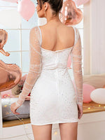 Mini Jurk Off-Shoulder met Luchtige Mouwen - Mini Dresses - Jurkjes.co