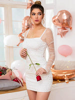 Mini Jurk Off-Shoulder met Luchtige Mouwen - Mini Dresses - Jurkjes.co