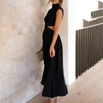 Mouwloze Jurk met Opstaande Kraag - Women Summer Dress - Jurkjes.co