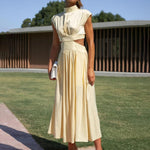 Mouwloze Jurk met Opstaande Kraag - Women Summer Dress - Jurkjes.co