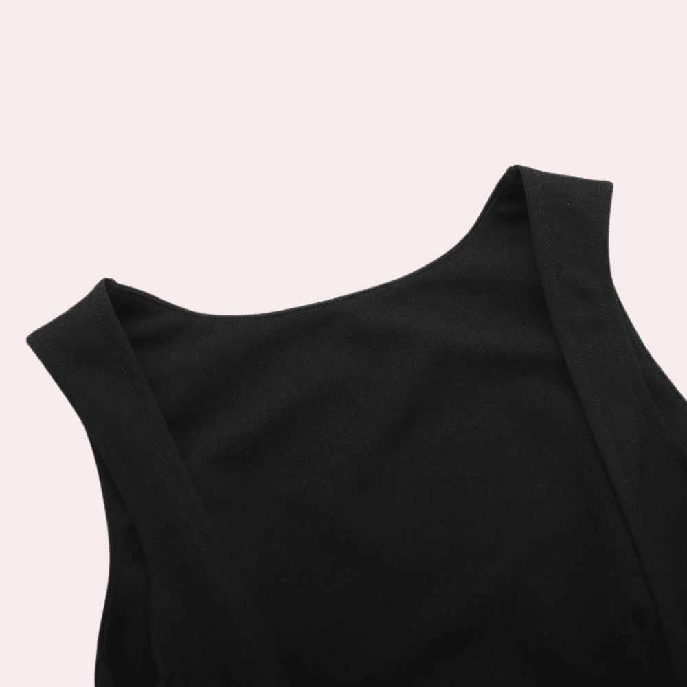 Mouwloze Mini-jurk met Open Rug - Dresses - Jurkjes.co