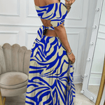 Off-shoulder Jurk met Dierenprint - CB - Dresses - Jurkjes.co