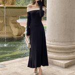 Off-shoulder Jurk met Glamoureuze Stijl - Dresses - Jurkjes.co