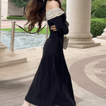 Off-shoulder Jurk met Glamoureuze Stijl - Dresses - Jurkjes.co