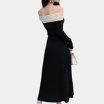 Off-shoulder Jurk met Glamoureuze Stijl - Dresses - Jurkjes.co