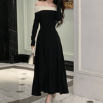 Off-shoulder Jurk met Glamoureuze Stijl - Dresses - Jurkjes.co