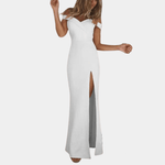 Off-shoulder Jurk met Zijsplit - CB - Dresses - Jurkjes.co