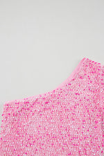 One Shoulder Bodycon Mini Jurk met Pailletten - Sequin Dresses - Jurkjes.co