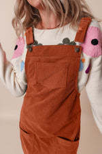 Overall Jurk met Corduroy en Zakken - Mini Dresses - Jurkjes.co