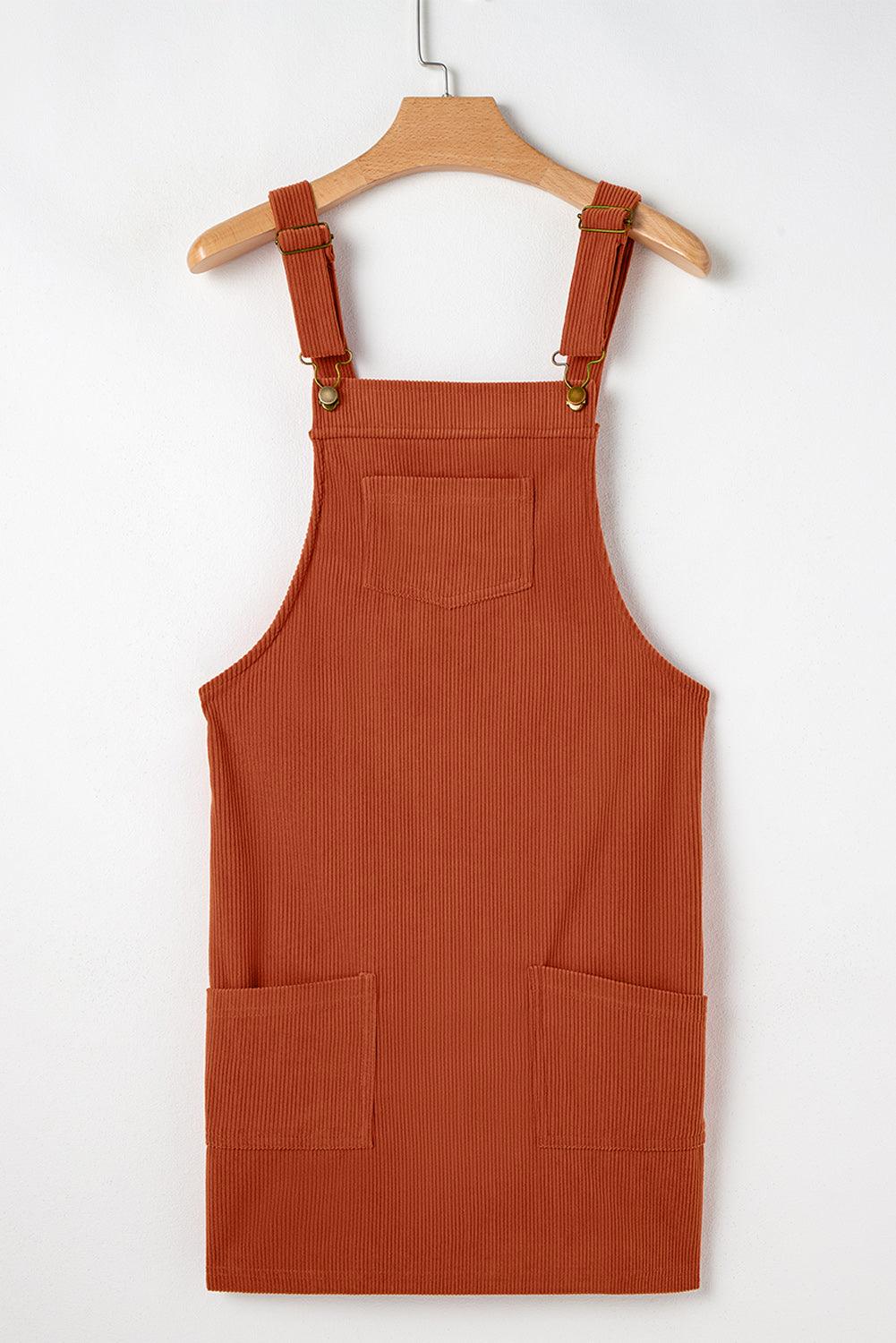 Overall Jurk met Corduroy en Zakken - Mini Dresses - Jurkjes.co