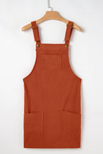 Overall Jurk met Corduroy en Zakken - Mini Dresses - Jurkjes.co