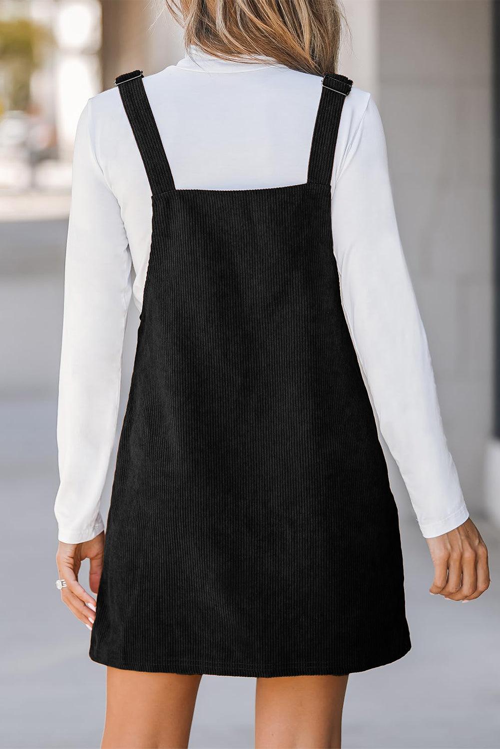 Overall Jurk met Corduroy en Zakken - Mini Dresses - Jurkjes.co
