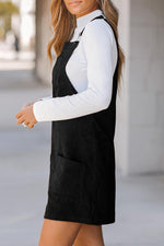 Overall Jurk met Corduroy en Zakken - Mini Dresses - Jurkjes.co