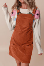 Overall Jurk met Corduroy en Zakken - Mini Dresses - Jurkjes.co