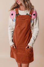 Overall Jurk met Corduroy en Zakken - Mini Dresses - Jurkjes.co