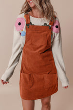 Overall Jurk met Corduroy en Zakken - Mini Dresses - Jurkjes.co