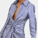 Overhemdjurk met Gestreept Patroon - Dresses - Jurkjes.co