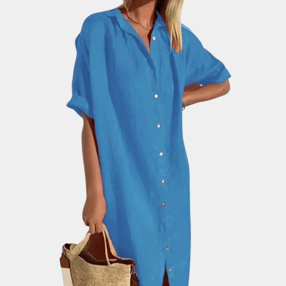 Overhemdjurk met Knoopsluiting - CB - Dresses - Jurkjes.co