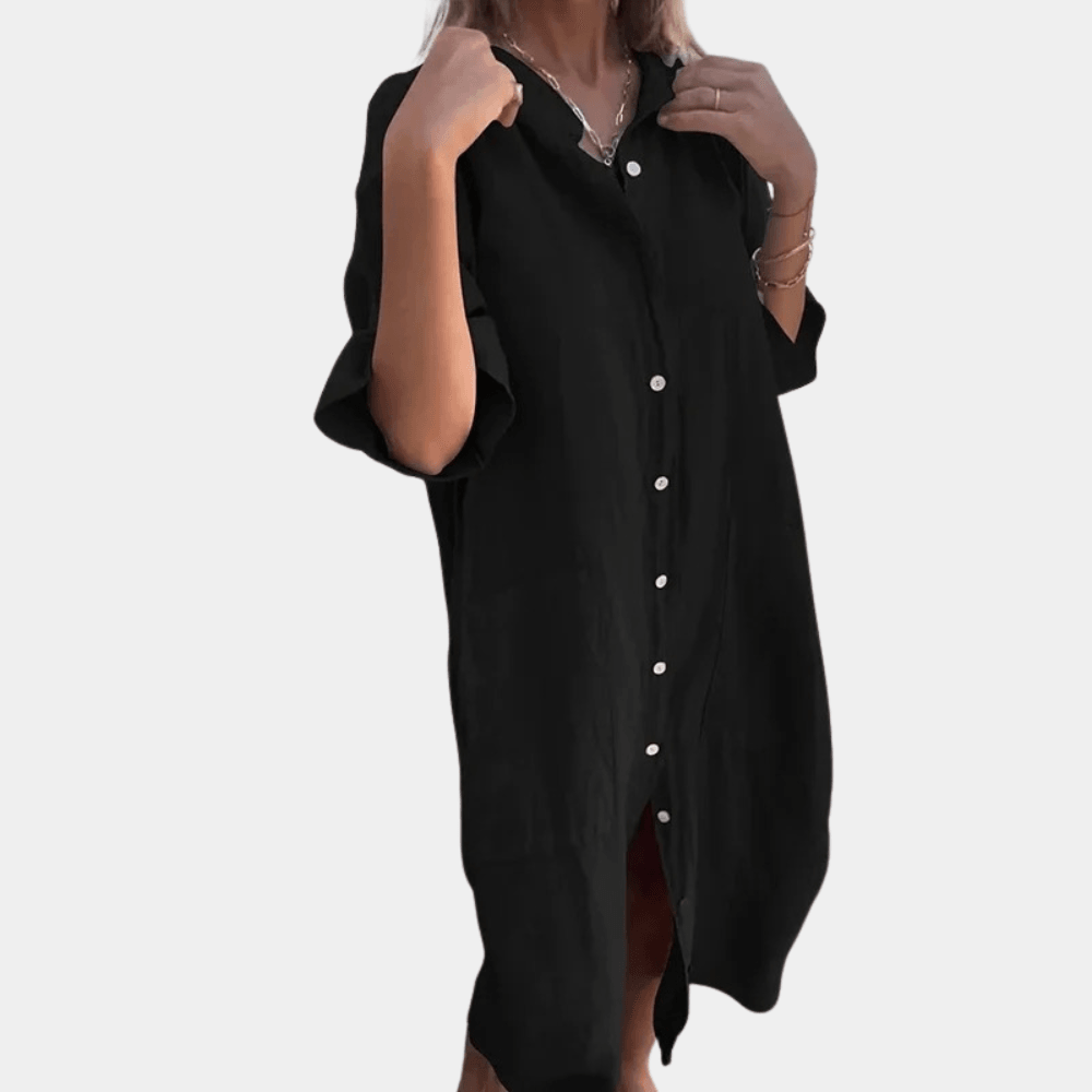 Overhemdjurk met Tijdloze Snit - CB - Dresses - Jurkjes.co
