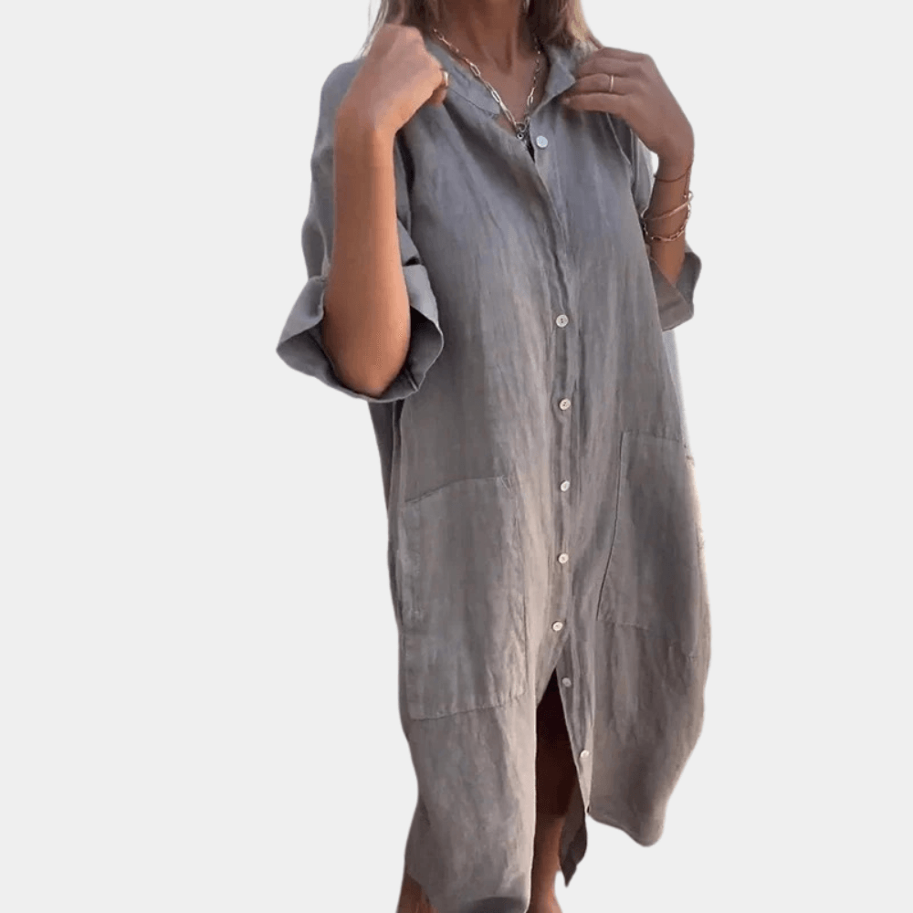 Overhemdjurk met Tijdloze Snit - CB - Dresses - Jurkjes.co