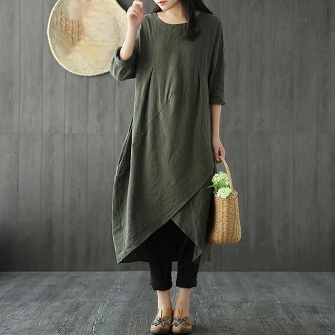 Oversized Jurk met Asymmetrische Zoom - Dresses - Jurkjes.co