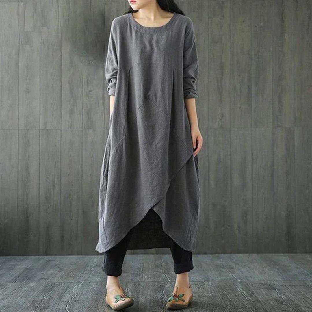 Oversized Jurk met Asymmetrische Zoom - Dresses - Jurkjes.co