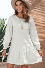 Pofmouw Mini-Jurk met Rucheszoom - Mini Dresses - Jurkjes.co