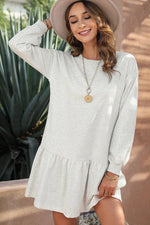 Pofmouw Mini-Jurk met Rucheszoom - Mini Dresses - Jurkjes.co