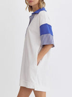 Polo Jurk met Strepen en Kraag - Mini Dresses - Jurkjes.co