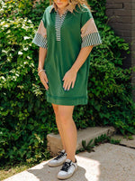 Polo Jurk met Strepen en Kraag - Mini Dresses - Jurkjes.co