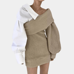 Pulloverjurk met Asymmetrisch Ontwerp - Women Summer Dress - Jurkjes.co