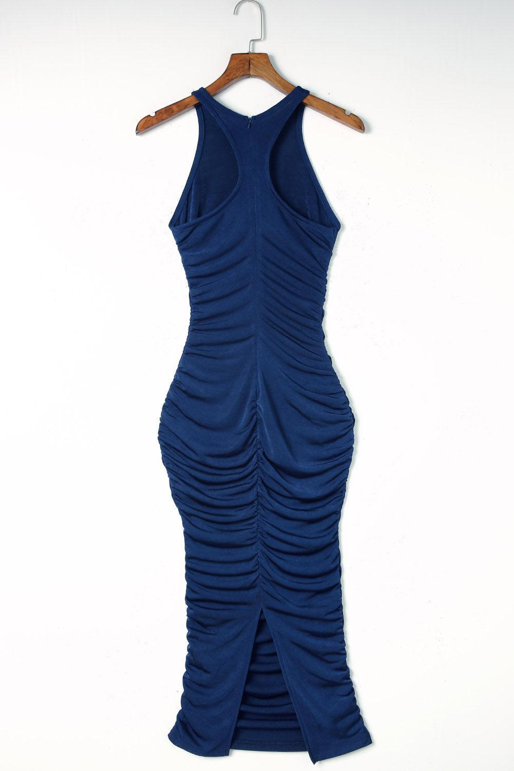 Racerback Geribbelde Midi Jurk - Midi Dresses - Jurkjes.co