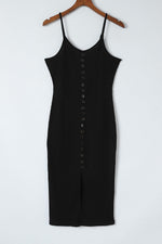 Rib Gebreide Bodycon Midi-Jurk met Split - Bodycon Dresses - Jurkjes.co