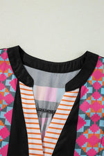 Rimpeljurk met Etnisch Patchwork - Mini Dresses - Jurkjes.co