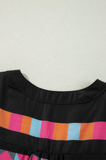 Rimpeljurk met Etnisch Patchwork - Mini Dresses - Jurkjes.co