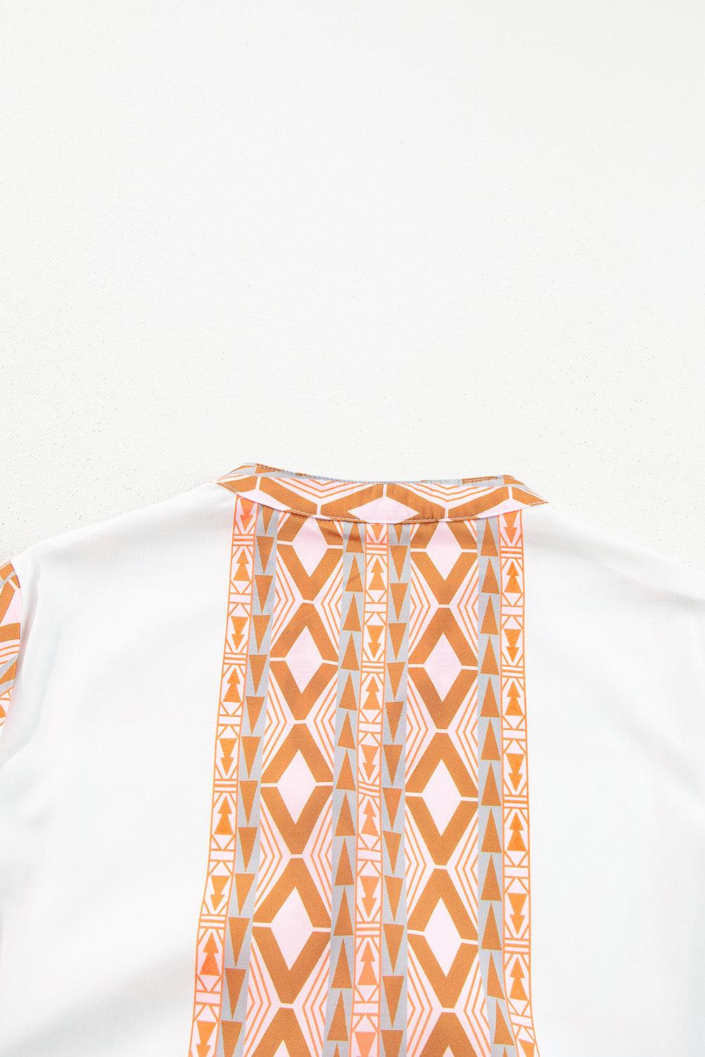 Rimpeljurk met Geometrisch Patroon - Mini Dresses - Jurkjes.co