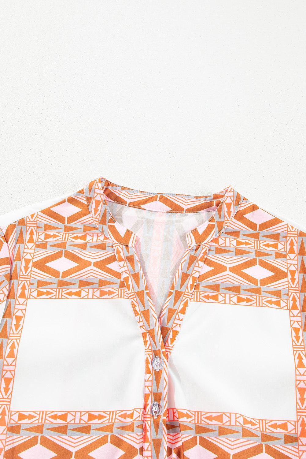Rimpeljurk met Geometrisch Patroon - Mini Dresses - Jurkjes.co