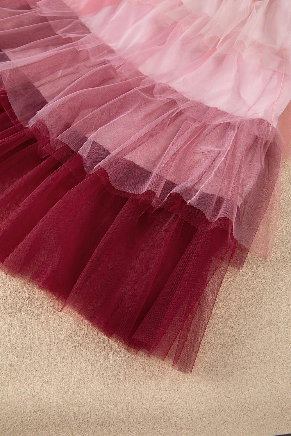Rok met Ruches en Mesh Lagen Maxi - Skirts & Petticoat - Jurkjes.co