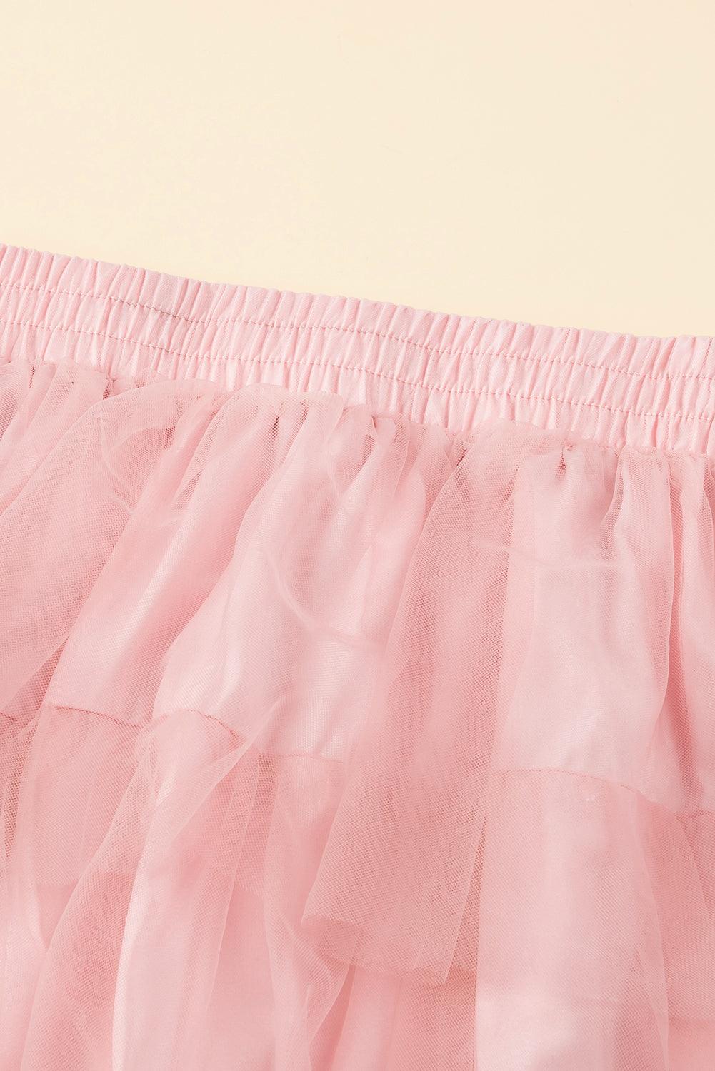 Rok met Ruches en Mesh Lagen Maxi - Skirts & Petticoat - Jurkjes.co