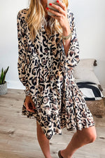 Rokken Jurk met Dierenprint en Ruffles - Mini Dresses - Jurkjes.co