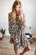 Rokken Jurk met Dierenprint en Ruffles - Mini Dresses - Jurkjes.co