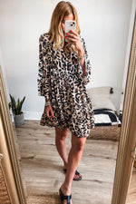 Rokken Jurk met Dierenprint en Ruffles - Mini Dresses - Jurkjes.co