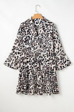 Rokken Jurk met Dierenprint en Ruffles - Mini Dresses - Jurkjes.co